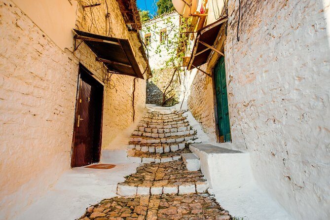 Apollonia and Berat UNESCO tour from Tirana - Mangalem and Gorica Quarters: The Thousand-Window View from the Hill
