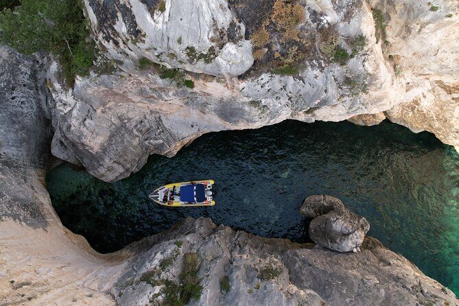 Vlore Private Boat Tour Blue Cave & Grama Bay Adventure - Dafina Bay and Dafina Cave: Karaburun’s clear-water beach break