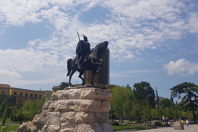 Walking Tour of Tirana - Postbllok Checkpoint Monument and the Resurrection Cathedral Finish